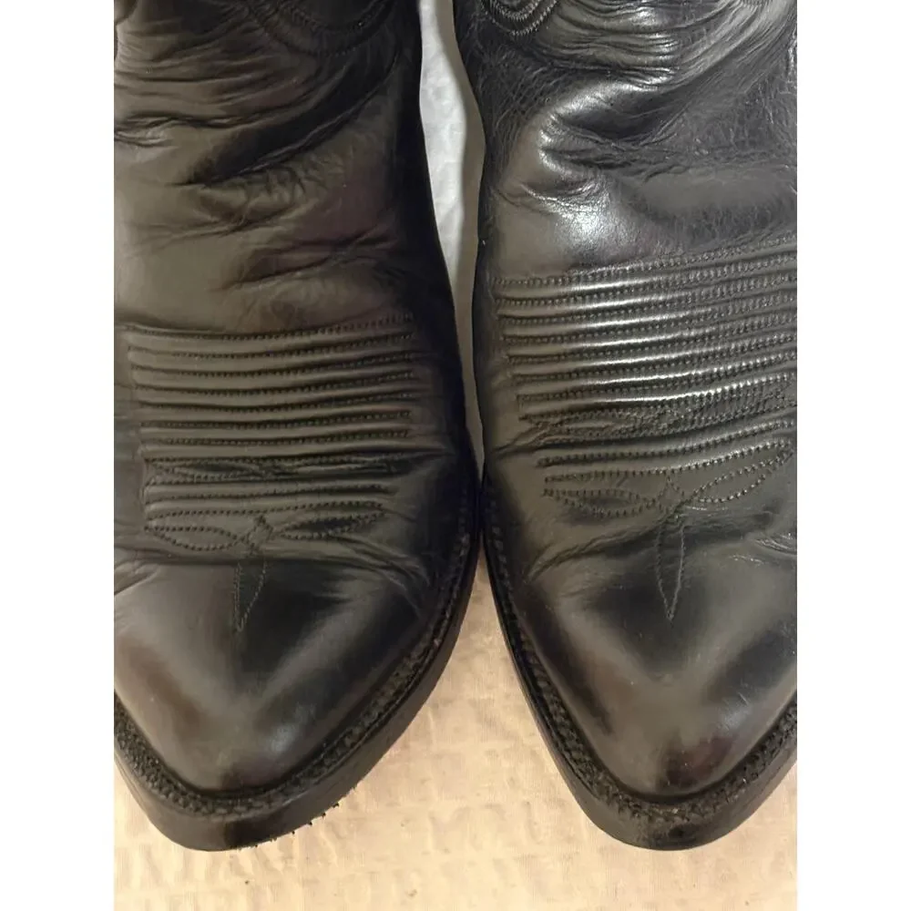 Lucchese Classics L1309 Goatskin Vine Leather Cowboy Western Boots Mens Size 8.5